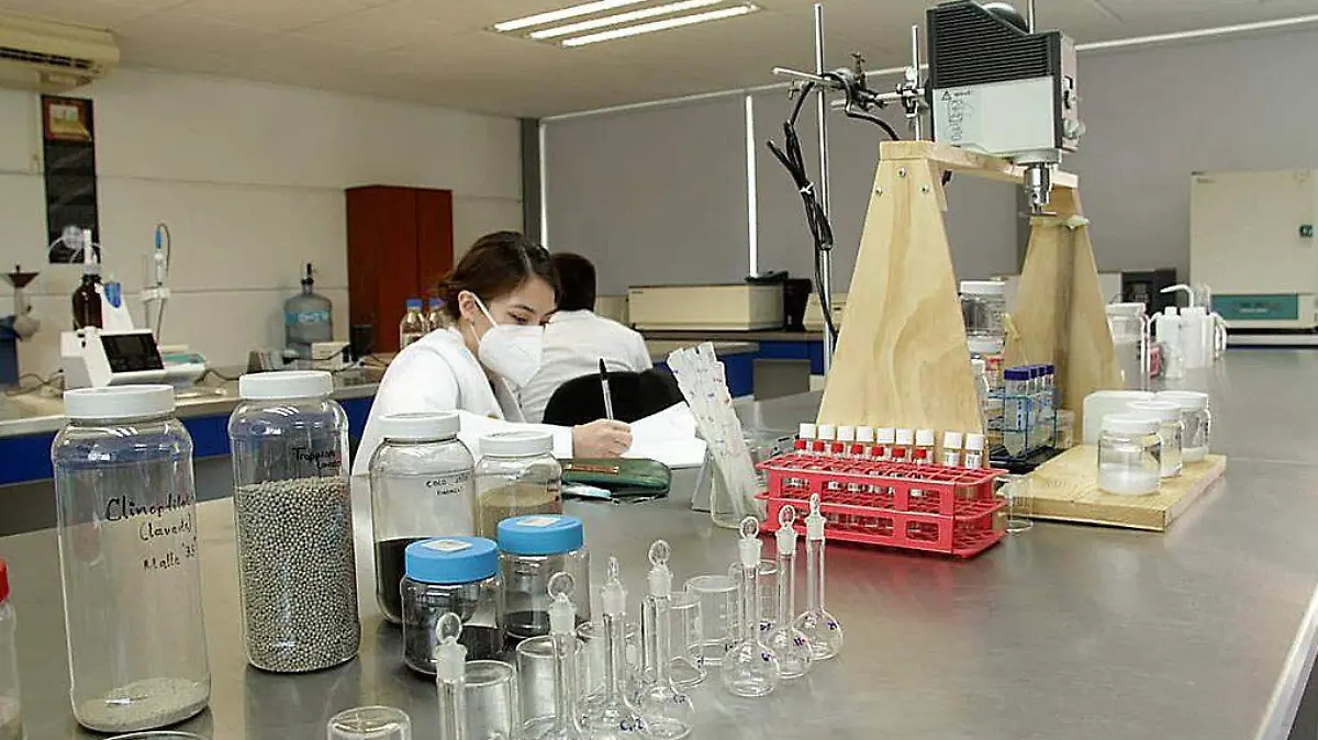 Estudiantes trabajando en laboratorio